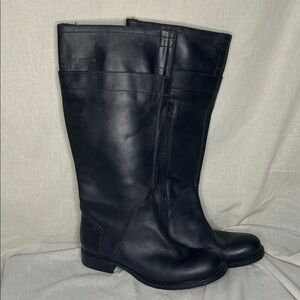 G-Star RAW Black Leather Knee High Boots Women’s EU 40 US 9